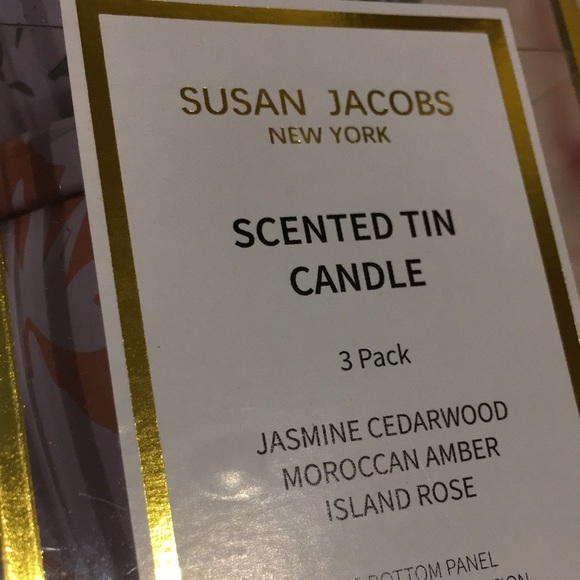 Susan Jacobs New York Scented Candle Tins Three Pack Gift Set NWT 3x 8 oz - Picture 11 of 12